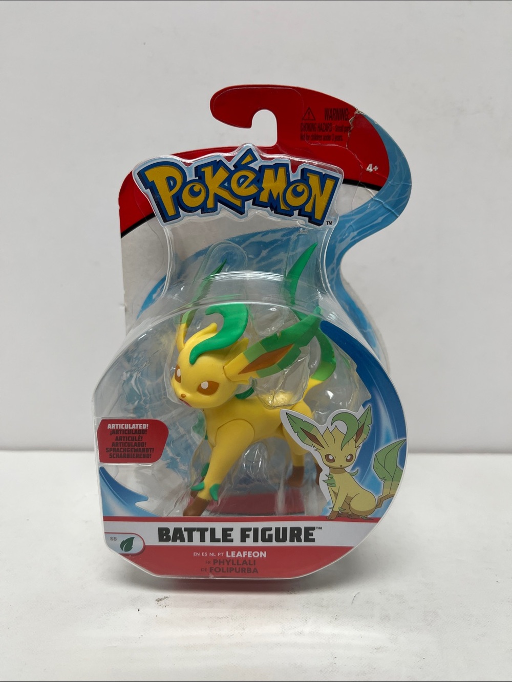 Pokemon Leafeon Figure - Yellow, Green & Brown